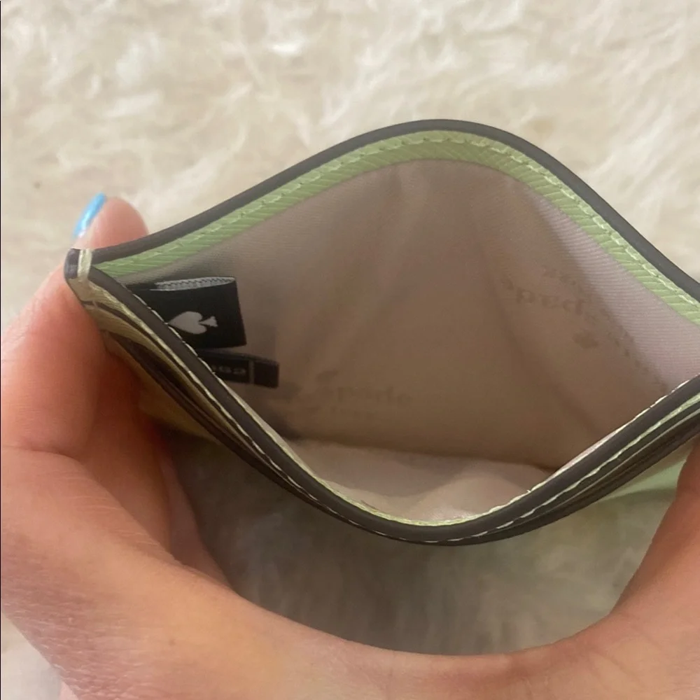 Kate Spade Neon Green Card Holder - Picture 3 of 5